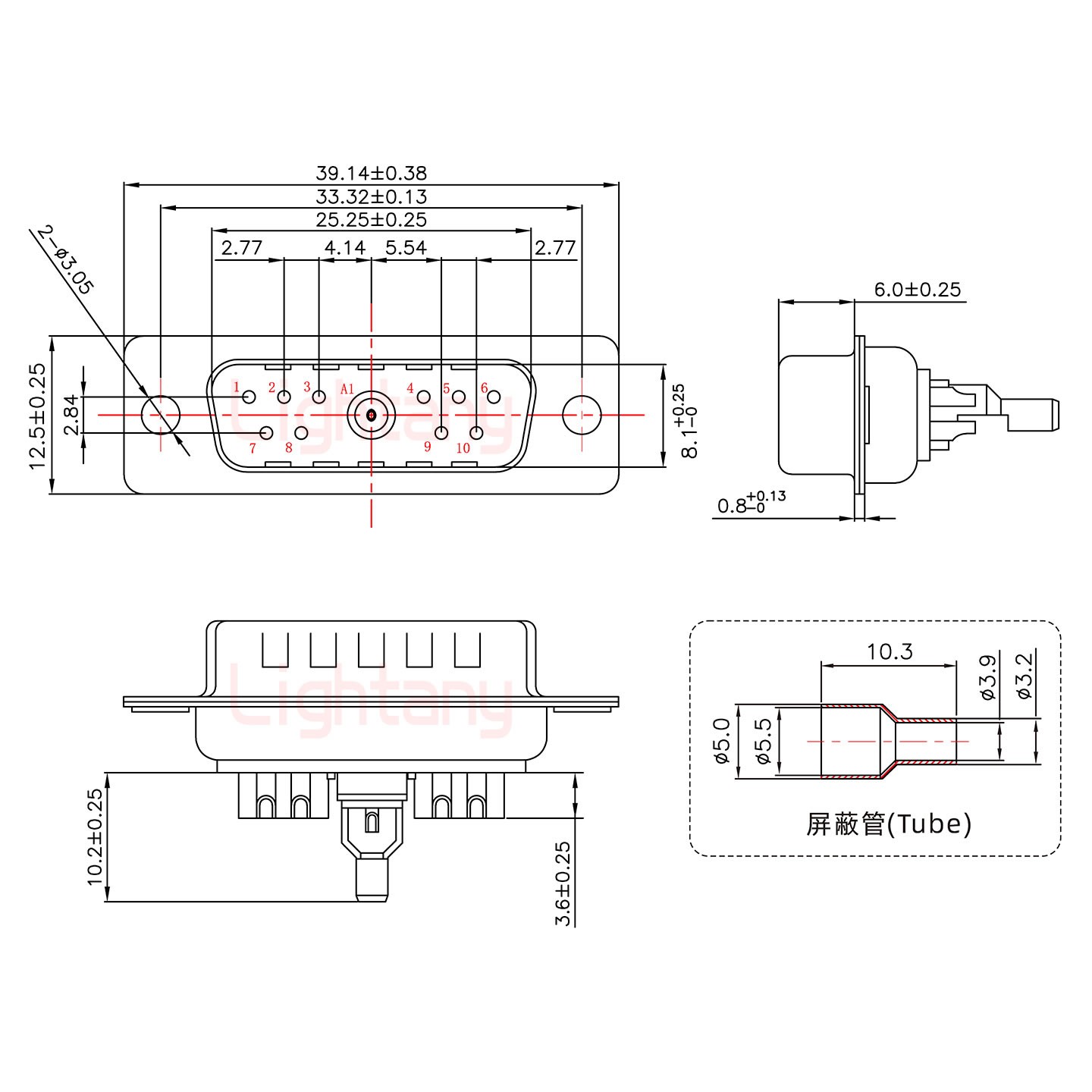 11W1公焊線式75歐姆+15P金屬外殼1679斜出線4~12mm