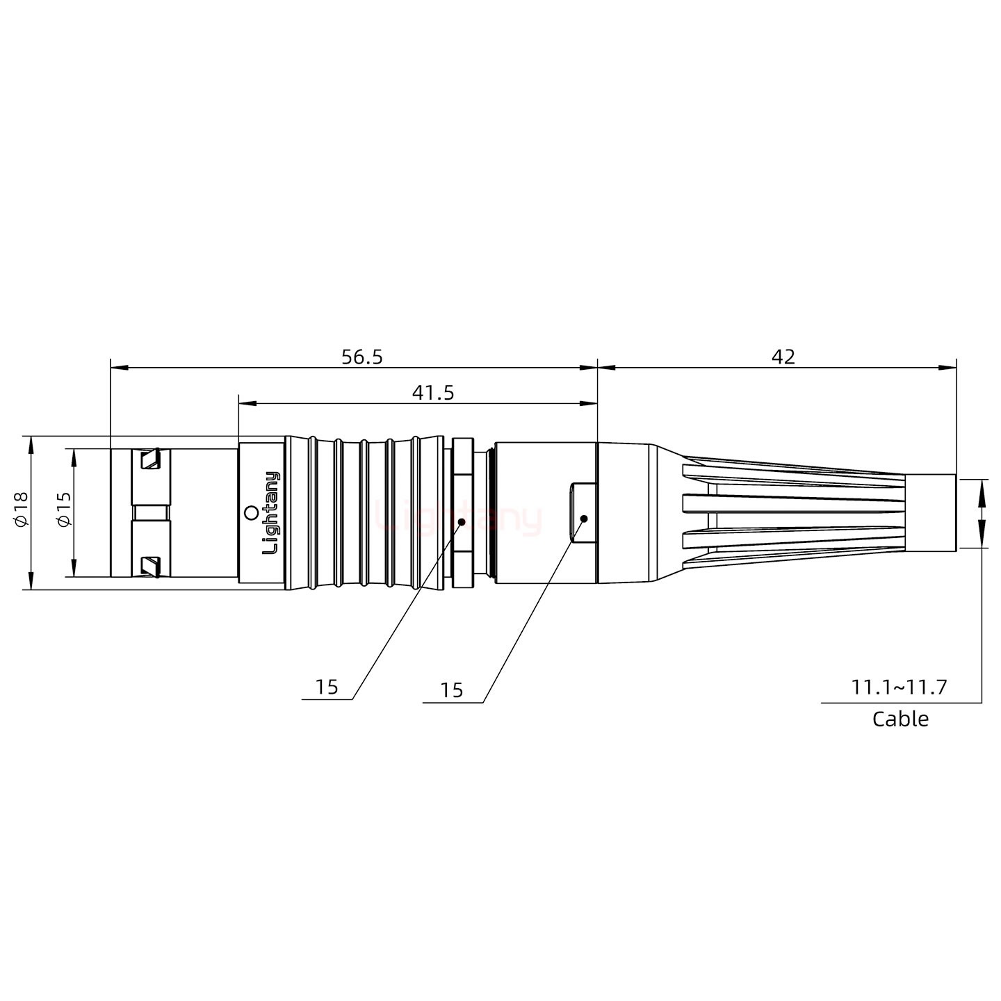 FGG.3B.016.CLAD12Z帶護套直式插頭