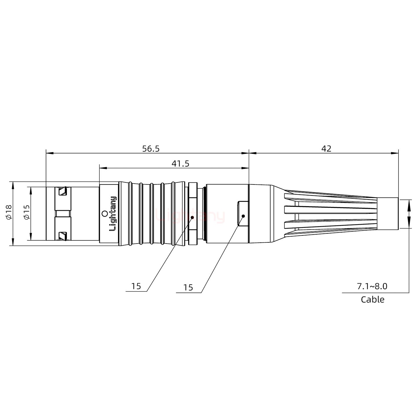 FGG.3B.030.CLAD82Z帶護套直式插頭