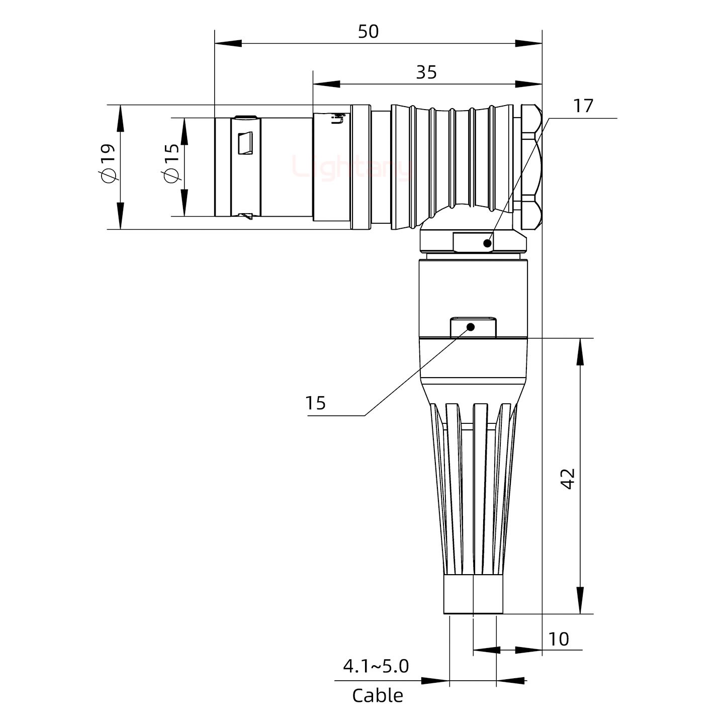 FHG.3B.007.CLAM52Z帶護(hù)套彎式插頭