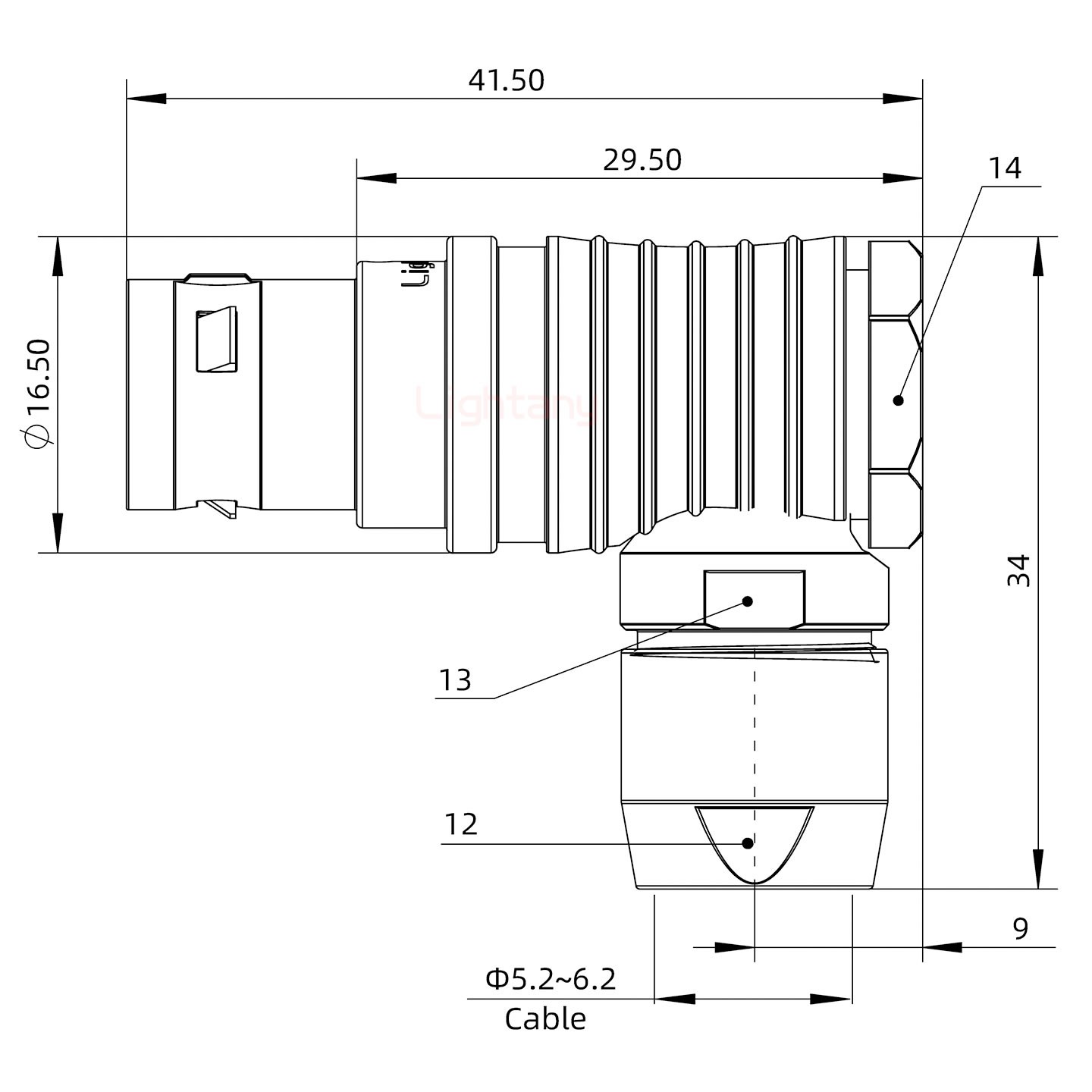 FHG.2B.004.CLAD62彎式插頭