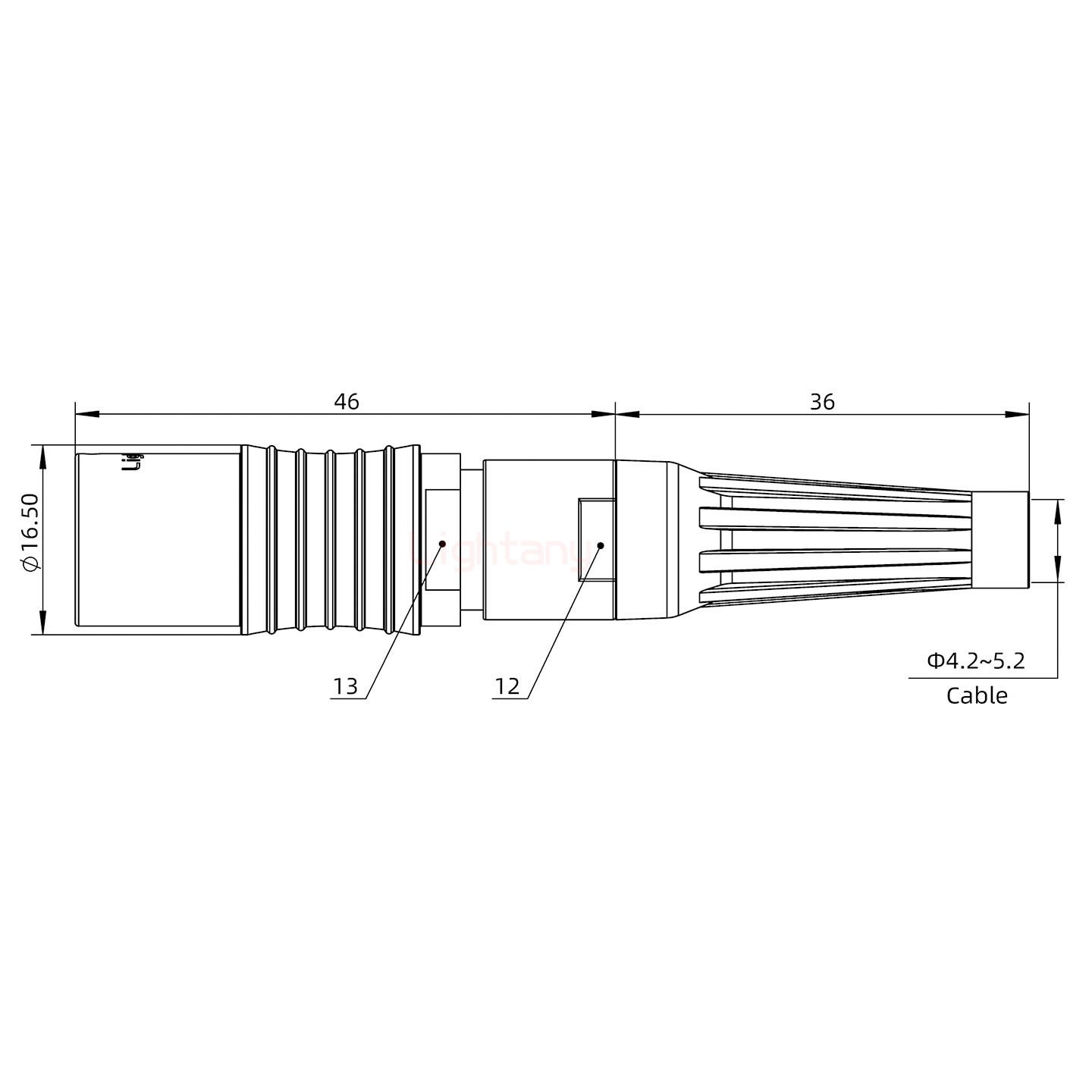 PHG.2B.002.CLLD52Z推拉自鎖帶護(hù)套浮動(dòng)插座