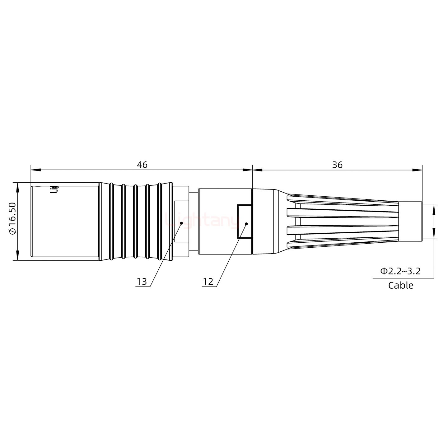 PHG.2B.004.CLLM31Z推拉自鎖帶護(hù)套浮動(dòng)插座