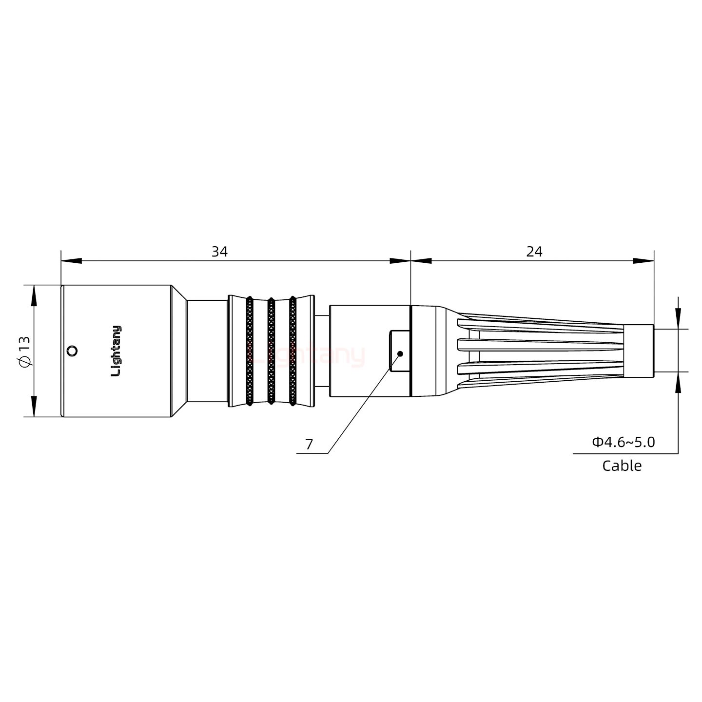 PHG.0K.009.CLLC50Z推拉自鎖帶護(hù)套浮動(dòng)插座